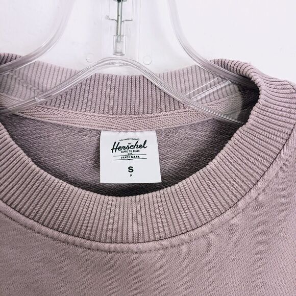 Herschel Sweatshirt Size S Pink Classic Crew Coastal Preppy Distress Collegiate - Picture 4 of 16